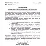 Corona Invasion, Botswana Checking on Suspected Victim, SADC Beware!