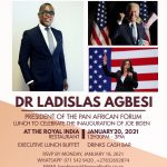Special Pan African Business Forum (PABF) Lunch on 20 January 2021 to Celebrate the Inauguration of Biden/Harris at The Royal India Restaurant in Sandton, Johannesburg, South Africa