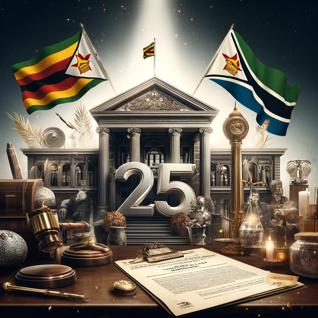 "Silver Anniversary, Golden Heritage 🇿🇼🇿🇦: Celebrating 25 years of legal excellence at DMH Law Firm, where the legacy spans from Zimbabwe to South Africa. Join us as we unveil the past and honor the bonds that shape our identity. #DMH25Years #Zimbabwe #SouthAfrica #LegacyUnveiled