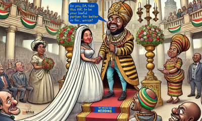 🎩💍 The Unexpected Wedding: A comical take on the ANC and DA alliance at the Union Buildings! Cyril and Thoko tie the knot in a hilarious twist of political fate. #SouthAfrica #ANC #DA #PoliticalSatire #TheUnexpectedWedding